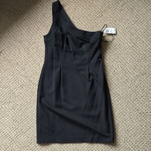 Trina Turk Black Asymmetrical Cocktail Dress
